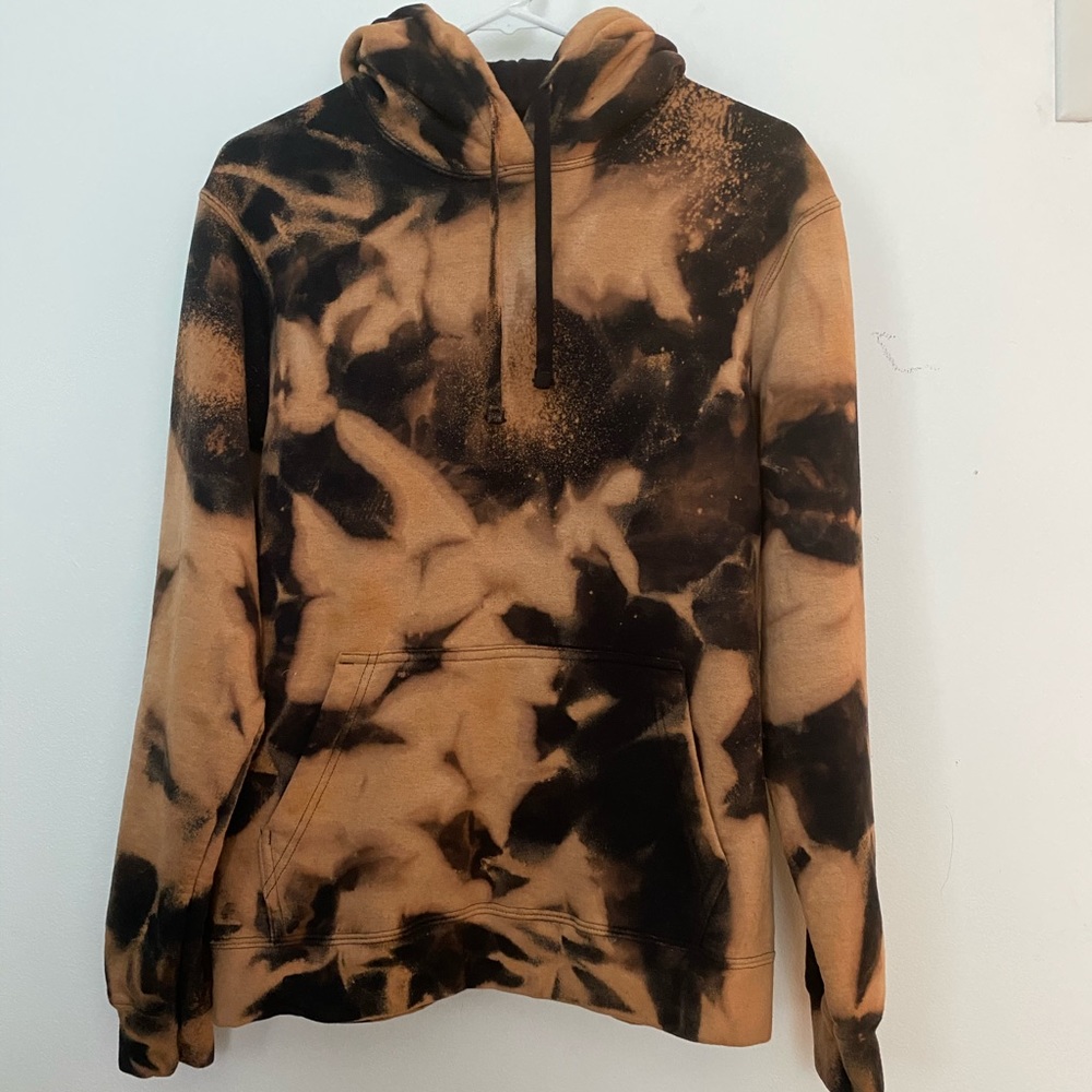Black acid wash hoodies